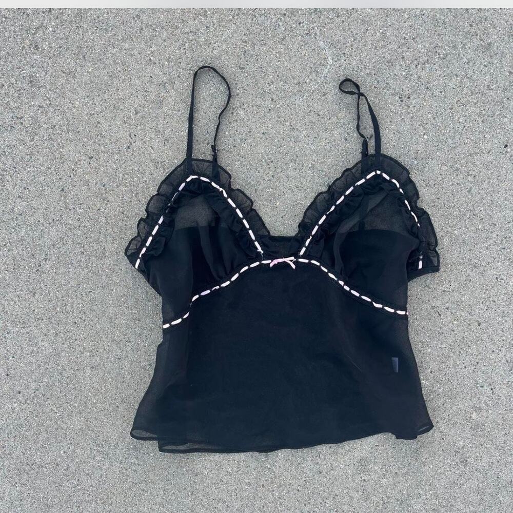 Frederick's of Hollywood Women's Black Tank
